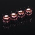 Tasiro 1 Row Pure Handmade Bling Crystal Rhinestones Chrome Crown Tire Valve Stem Caps For Car And Motorcycle