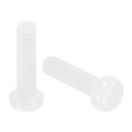 100pcs M4x15mm Threaded Nylon Phillips Cross Pan Head Machine Screws Bolts White 