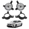 Dasbecan Pair Fog Lights For Kia Forte 2019 2020 2021 Left Right Front Bumper Lamp Assembly Replaces 92207-m7050 92208-m7050 
