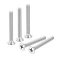 30 Pcs M4-0 7x35 Machine Screws Phillips Pan Cross Head Fasteners Bolts Stainless Steel Silver For Wall Socket House Repairs 