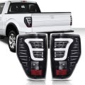 Tail Light Assembly For Ford F150 2009-2014 Only Fit Led Style Rear Brake Lamps W Wiring Harness Left Right Clear Lens Black 