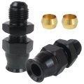 Xspeedonline 2pcs Fitting Adapter Aluminum Fits To 5 16 Od Hardline 6an Male Flare 3 8 Inch Black 