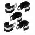 Uxcell 16mm Dia Epdm Rubber Lined P Clips Water Pipe Tube Clamps Holder 5pcs