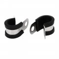 Uxcell 16mm Dia Epdm Rubber Lined P Clips Water Pipe Tube Clamps Holder 5pcs