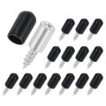 15pcs Shelf Support Pegs 7mm Pins With Anti-slip Silicone Sleeve Metal Self Tapping Screw Holder Pin For Kitchen Cabinet 