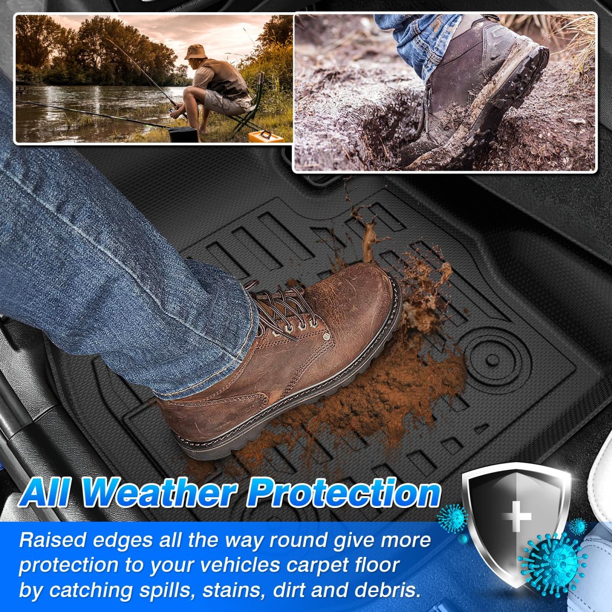 Cartist Floor Mats For 2018-2024 Bmw X3 2019-2024 X4 All Weather Liners Accessories Heavy Duty Tpe Car