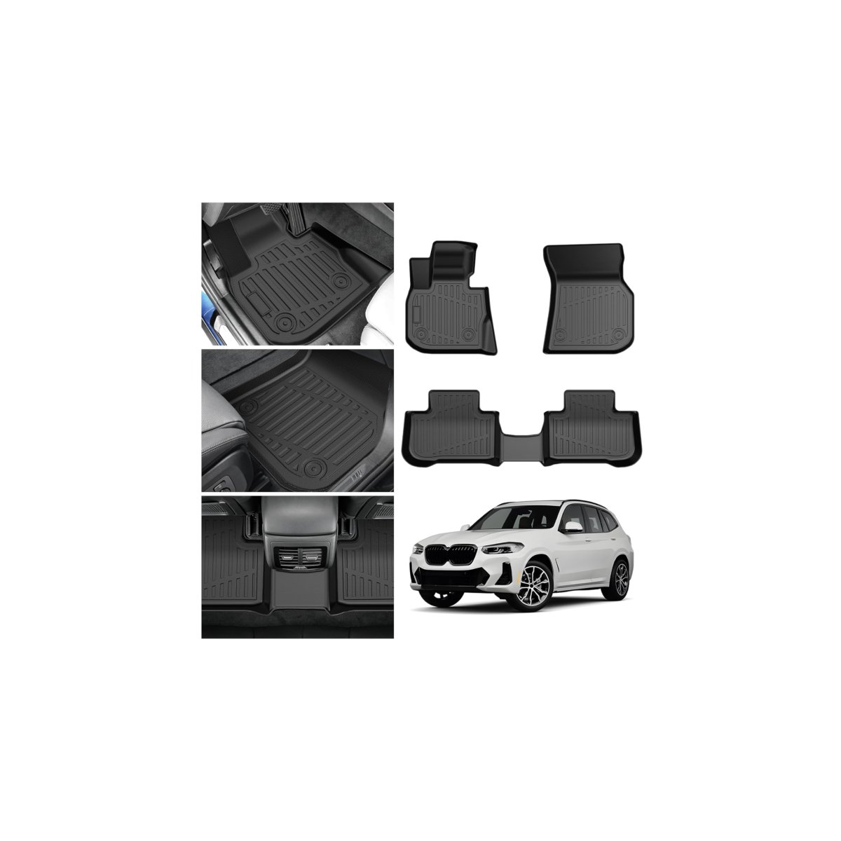 Cartist Floor Mats For 2018-2024 Bmw X3 2019-2024 X4 All Weather Liners Accessories Heavy Duty Tpe Car