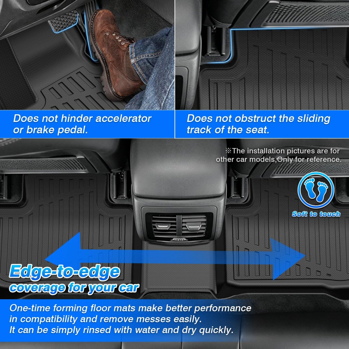 Cartist Floor Mats For 2018-2024 Bmw X3 2019-2024 X4 All Weather Liners Accessories Heavy Duty Tpe Car