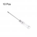 Uxcell Mini Slotted Screwdriver 3 0mm Flat Head With Clear Handle For Small Appliances 10 Pcs