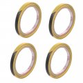 Aexit 4pcs 10mm Electrical Equipment X 17m Pvc Striped Floor Boundary Marking Warning Tap Black Yellow