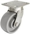 Rwm Casters 65 Series Plate Caster Swivel Kingpinless Elastomer Wheel Ball Bearing 1200 Lbs Capacity 5 Dia Width 6-1 Mount 