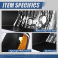 Auto Dynasty 4pcs Sequential Dual L-led Drl Switchback Headlights Assembly Compatible With Dodge Ram 1500 2500 3500 1994-2002