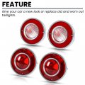Tail Light And Backup Assembly For 1975-1979 Chevrolet Corvette Rear Lamps Red Lens Driver Passenger Side Model Go-3064