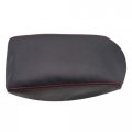 Toyota Camry 2012-2017 Black Leather Center Console Armrest Cover Red Stitch 