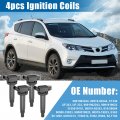 X Autohaux 4 Pcs Ignition Coil For Toyota Camry Corolla Rav4 Solara Matrix Highlander Lexus Scion 2 0l 4l L4 Replacement