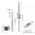M1-m12 Adjustable Tap Wrench Handle And 2-56 Unc Machine Tapping Reamer Hand Tool High Speed Steel Screw Thread Threading