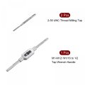 M1-m12 Adjustable Tap Wrench Handle And 2-56 Unc Machine Tapping Reamer Hand Tool High Speed Steel Screw Thread Threading