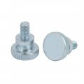 Uxcell M8x14mm Carbon Steel Flat Knurled Head Fully Threaded Thumb Screw Bolt 4pcs