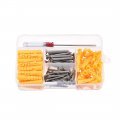 Uxcell Plastic Expansion Tube Screw Assortment Kit For Drywall Yellow 100pcs 