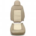 Seat Cover Synthetic Leather For 2003-2006 Ford Expedition Eddie Bauer 4x4 2wd 4 6l 5 4l Perforated Tan Passenger Top And