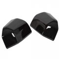 Hecasa Top Half Upper Mirror Covers Skull Caps Replacement Compatible With 2015-2020 Ford F150 Black Pair