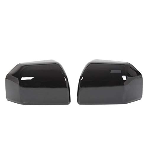 Hecasa Top Half Upper Mirror Covers Skull Caps Replacement For 2015-2020 Ford F150 Black Pair
