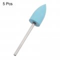 Uxcell 5 Pcs Silicone Rubber Grinding Buffing Wheels 600 Grits 10mm Dia Tapered Polishing Head For Electric Rotary Tool