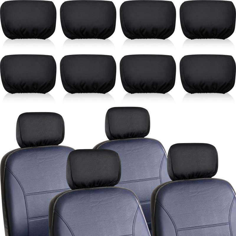 Tallew 8 Pack Universal Car Headrest Cover Seat Head Rest Protector Decor Interior Vehicle Accessories Functional For Truck
