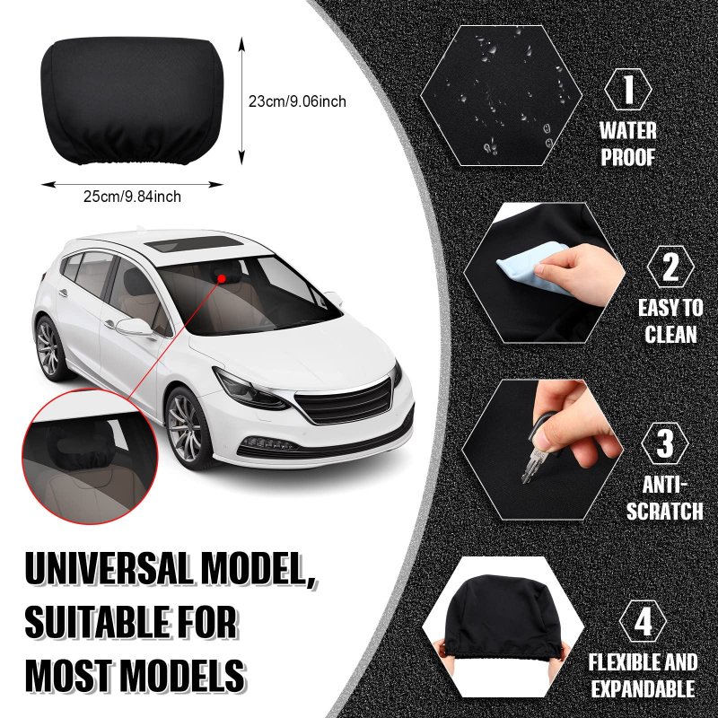 Tallew 8 Pack Universal Car Headrest Cover Seat Head Rest Protector Decor Interior Vehicle Accessories Functional For Truck