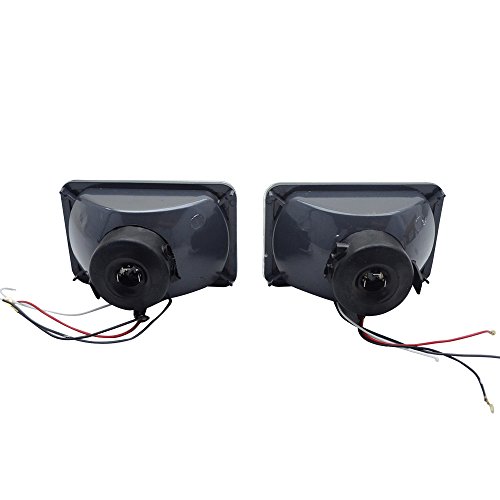 Headlights For Any Models With 4x6 Square H4 Headlight Lamp Halo Halogen Bulb Clear Lens By Ikon Motorsports