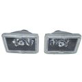 Headlights Fits Any Models With 4x6 Square H4 Headlight Lamp Halo Halogen Bulb Clear Lens By Ikon Motorsports 