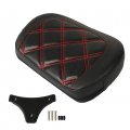 Wflnhb Passenger Backrest Pad Red Stitching Replacement For Touring Road King Ultra Cvo Glide Models 1996-up