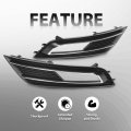 G-plus Fog Light Grille Cover Compatible With 2013-2016 Audi A4 Quattro 2 0l 8k0807681k 8k0807682k Left Right