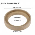 Uxcell 4 Pcs Universal 3 Inch Speaker Subwoofer Mounting Spacer Rings Solid Wood Beige