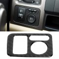 Qiilu For Honda Crv Cr-v 2007-2011 Rearview Mirror Adjustment Switch Trim Soft Carbon Fiber Electric Adjusting Knob Cover Door