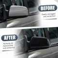 X Autohaux Pair Car Rear View Driver Passenger Side Mirror Cover Cap Replacement Gloss Black For Vauxhall Zafira B Mk2 2009