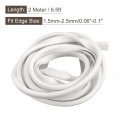 Uxcell U Channel Edge Trim 6 5ft Length Rubber Guard Seal Strip Protector Fit For 1 5-2 5mm 13 64 W X 5 16 H White