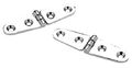 Strap Hinges 4 X1-1 8 Chrome Plated Brass 2 Per Card 