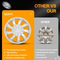 Ocpty Car Wheel Rim Skin Cover Hub Caps 4 Pack 16 Inch Hubcap Oem Steel Wheels High Grade Abs With Retention Ring Black Silver