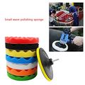 Qillu 10 Pcs Sponge Polishing Buffing Waxing Pad Kit For Car Polisher Buffer With Drill Adapter4inch