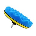 Qillu 10 Pcs Sponge Polishing Buffing Waxing Pad Kit For Car Polisher Buffer With Drill Adapter4inch