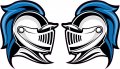 Stickertalk Blue Right And Left Facing Knight Stickers 1 Sheet Of 2 3 Inches By 5 Each 