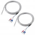2pcs Pt100 Temperature Sensor Probe 6 6ft Three Wire Controller 0 To 200 Degrees Celsius Waterproof Stainless Steel 