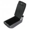 Ocpty Auto Armrest Center Console Lid Skin Cover Box For 2012 2013 2014 2015 Sonic Black