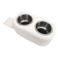 Pontoon Cup Holder Durable Stainless Steel Double Drink For Rv Yachet Boat Car Fit Marine White