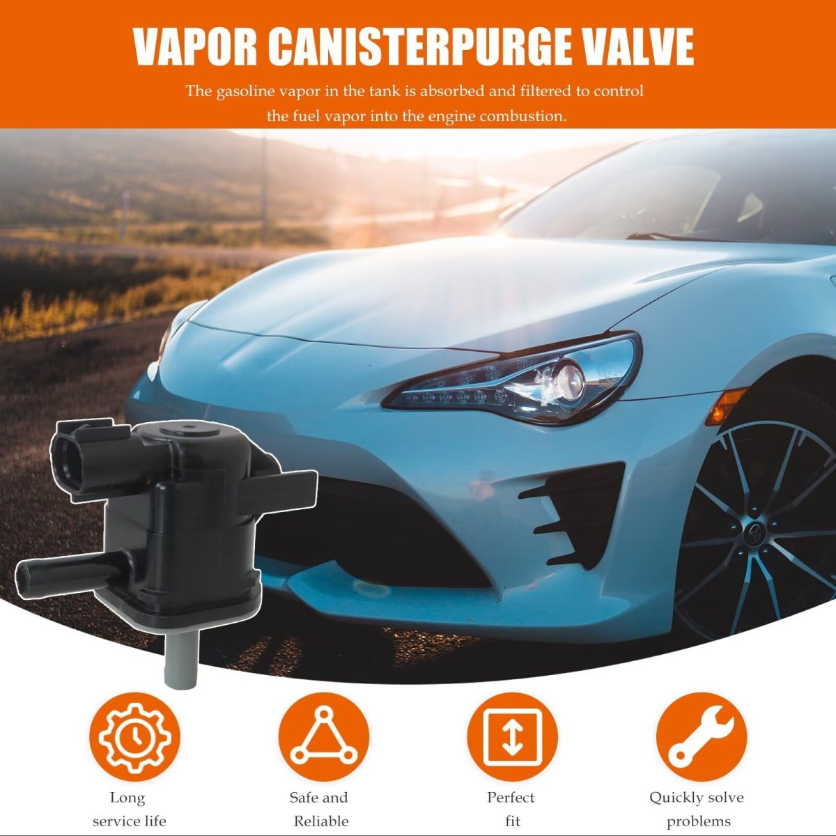 Evap Canister Purge Valve Vacuum Solenoid Switch Compatible For Toyota 4runner Fj Cruiser Tacoma 90910-12276