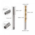 Uxcell M8 X 1 5 Straight Flute Thread Tap And 6 5mm Twist Drill Bit Set Metric Titanium Plated 6542 High Speed Steel Machine