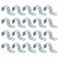 Uxcell 100pcs Rigid Pipe Strap 32mm 1 26 One Hole U Bracket Zinc-plated Steel Tension Tube Clip Clamp Reinforced Rib For Fixing
