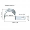 Uxcell 100pcs Rigid Pipe Strap 32mm 1 26 One Hole U Bracket Zinc-plated Steel Tension Tube Clip Clamp Reinforced Rib For Fixing