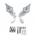 Httmt Mt252-008 Ttt003- Chrome Billet Skull Blade Mirror Fit Compatible With H-d Electra Heritage Sportster Glide